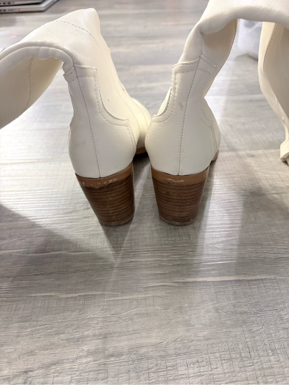 BILLINI NOVENA BOOTS OFF WHITE tall western trail ride cowboy cowgirl - Picture 3 of 6